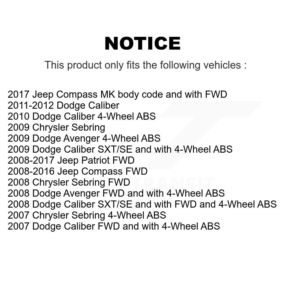 Wheel Cylinders Coated Drum & Shoes Hub Bearing Rear Kit For Jeep Patriot Dodge