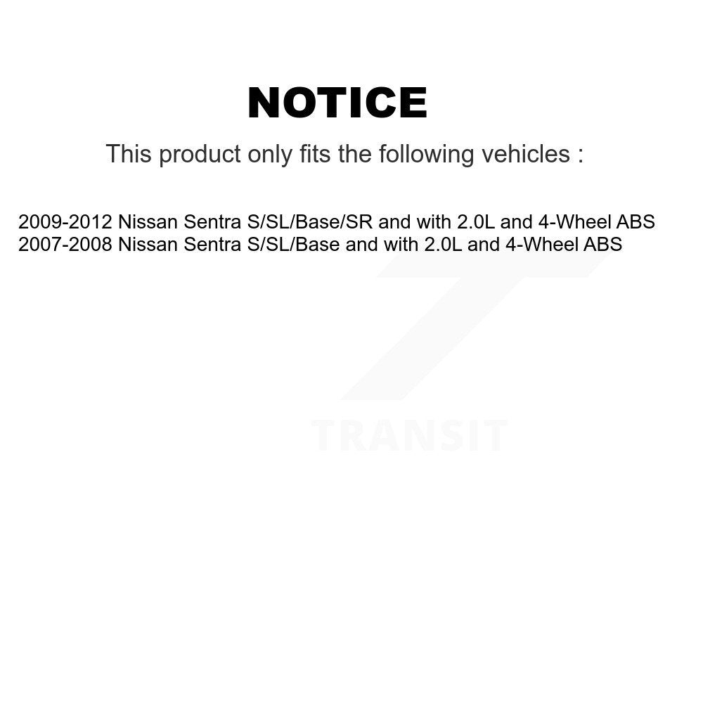 Wheel Cylinders And Drum & Shoes Hub Bearing Rear Kit (8Pc) For Nissan Sentra