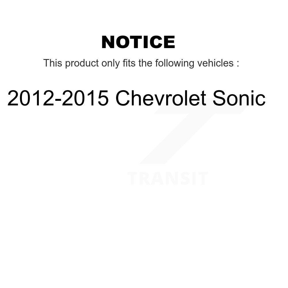 Wheel Cylinders & Drum Shoes Hub Bearing Rear Kit For 2012-2015 Chevrolet Sonic