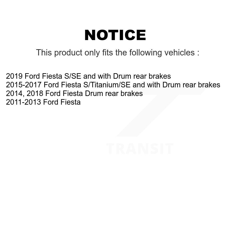 Wheel Cylinders And Drum Shoes Hub Bearing Assembly Rear Kit For Ford Fiesta