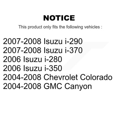 Wheel Cylinders & Drum Shoes Bearing Rear Kit For Chevrolet Colorado GMC Canyon