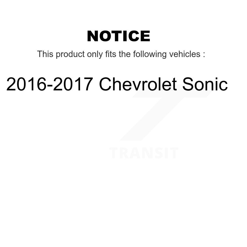 Wheel Cylinders & Drum Shoes Hub Bearing Rear Kit For 2016-2017 Chevrolet Sonic