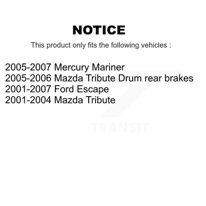 Wheel Cylinders Hardware Bearing Rear Kit For Ford Escape Mazda Tribute Mercury