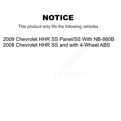 Wheel Cylinders And Hardware Hub Bearing Assembly Rear Kit For Chevrolet HHR