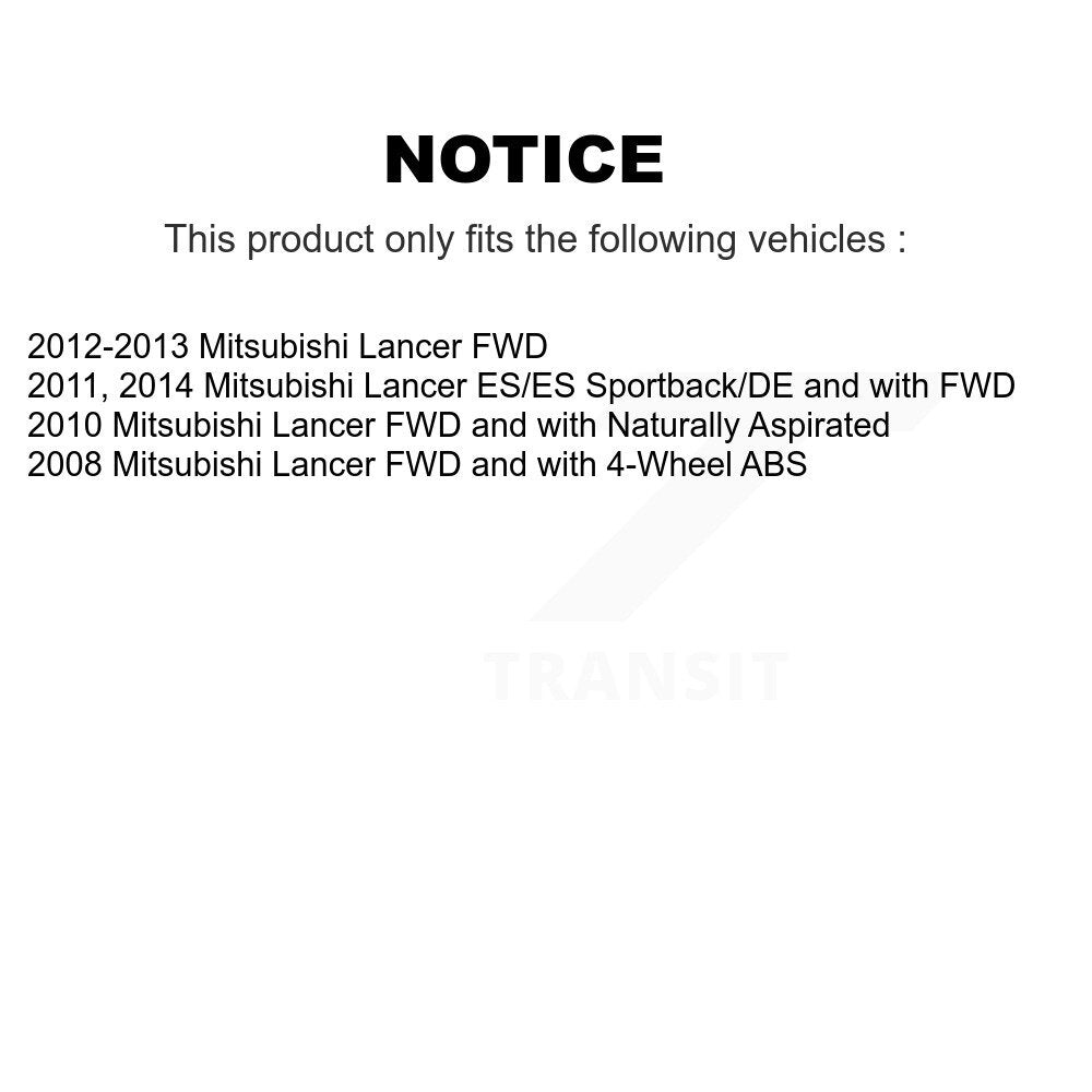 Wheel Cylinders And Hardware Hub Bearing Assembly Rear Kit For Mitsubishi Lancer