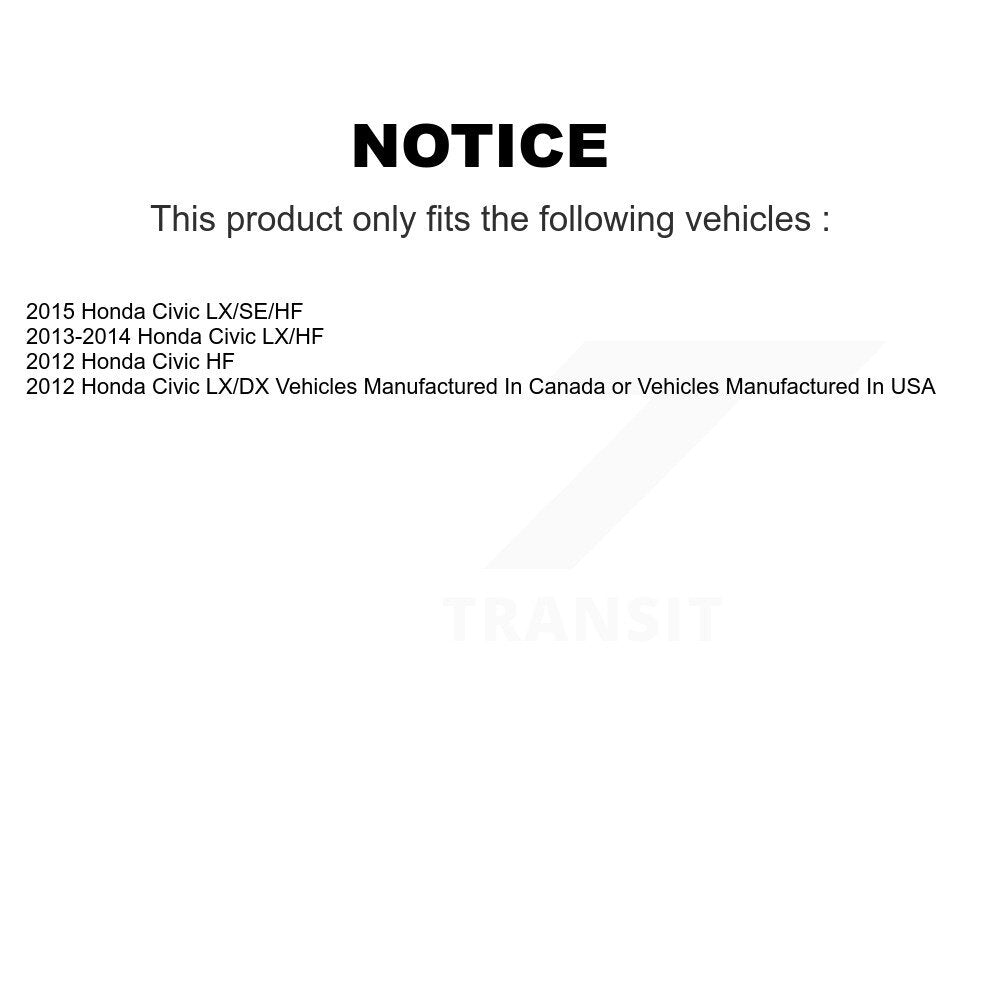 Wheel Cylinders And Hardware Hub Bearing Assembly Rear Kit For Honda Civic