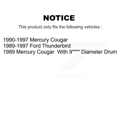 Wheel Cylinders And Bearing Rear Kit For Ford Thunderbird Mercury Cougar