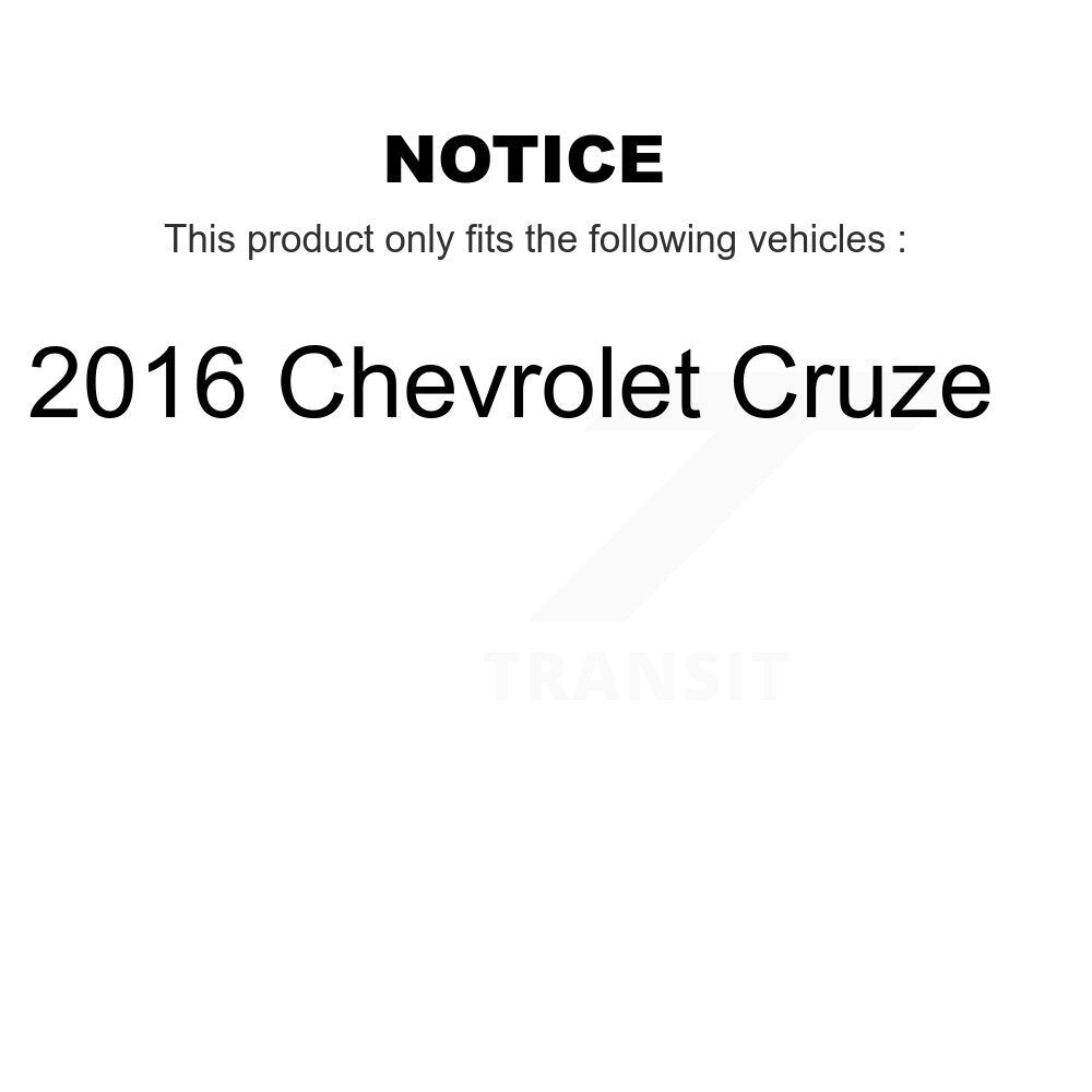 Wheel Cylinders And Hub Bearing Assembly Rear Kit For 2016 Chevrolet Cruze