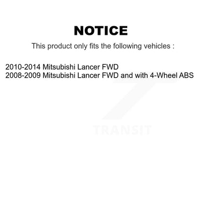 Wheel Cylinders And Hub Bearing Assembly Rear Kit For Mitsubishi Lancer