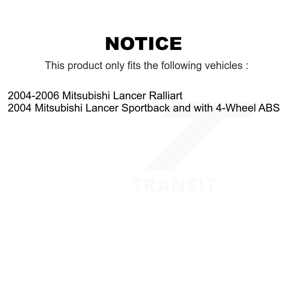 Wheel Cylinders And Hub Bearing Assembly Rear Kit For Mitsubishi Lancer