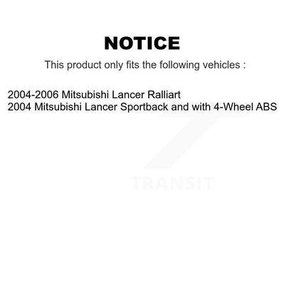 Wheel Cylinders And Hub Bearing Assembly Rear Kit For Mitsubishi Lancer