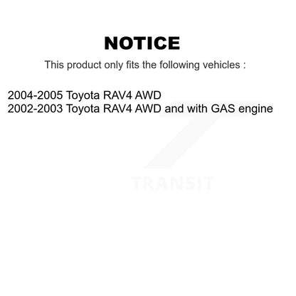 Wheel Cylinders And Hub Bearing Assembly Rear Kit For Toyota RAV4