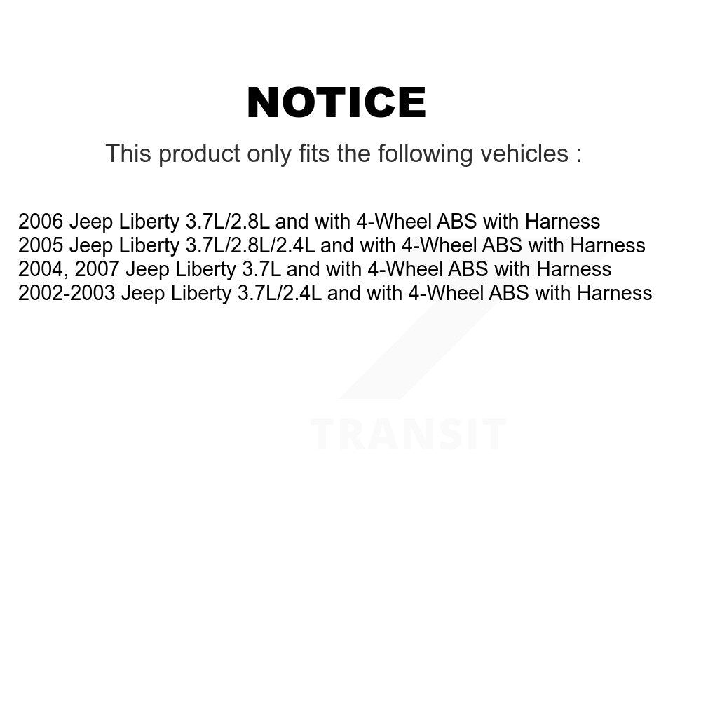 Wheel Hub Bearing Extra ABS Sensor Front Left Kit For Jeep Liberty with Harness