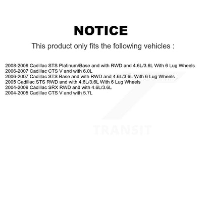 Wheel Hub Bearing And Extra ABS Sensor Front Kit For Cadillac CTS SRX STS