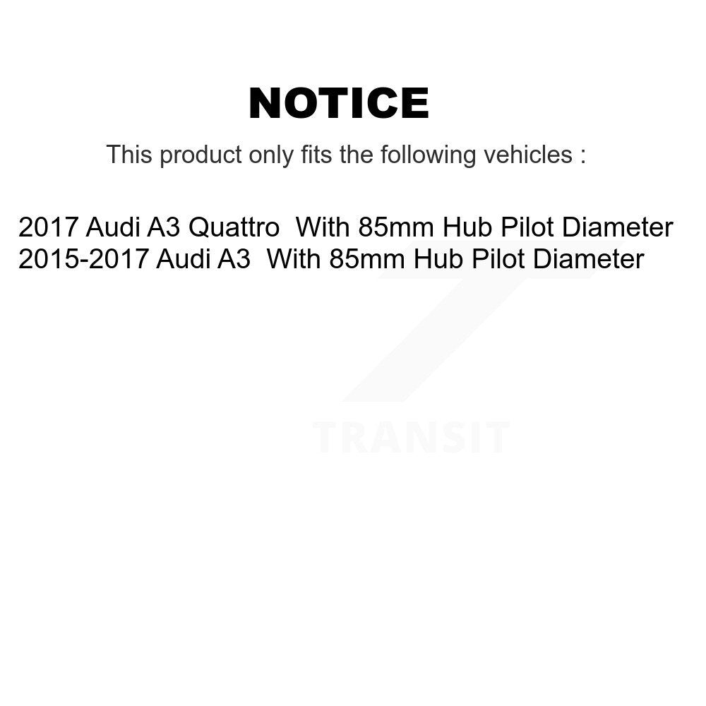 Wheel Hub Bearing And ABS Sensor Front Kit For Audi A3 Quattro
