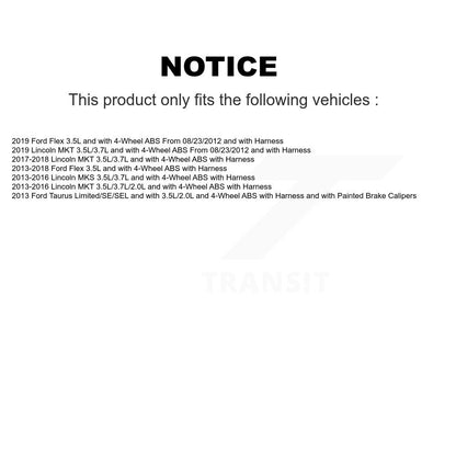 Wheel Hub Bearing And ABS Sensor Front Kit For Ford Flex Taurus Lincoln MKT MKS