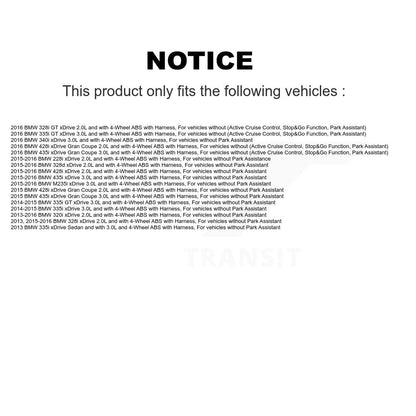 Wheel Hub Bearing Sensor Front Kit For BMW 328i xDrive 320i 335i 228i 428i Gran