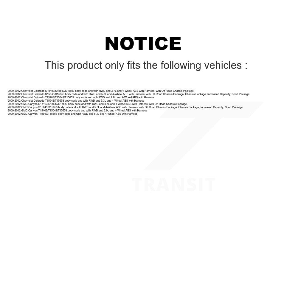 Wheel Hub Bearing And ABS Sensor Front Kit For Chevrolet Colorado GMC Canyon