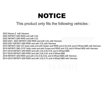 Wheel Hub Bearing And ABS Sensor Front Kit For INFINITI Q50 Q60 Nissan Z