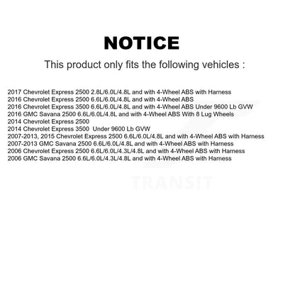 Wheel Hub Bearing & Extra Sensor Front Kit For Chevrolet Express 2500 GMC Savana
