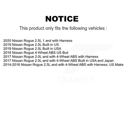 Wheel Hub Bearing And ABS Sensor Front Kit For Nissan Rogue