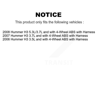 Wheel Hub Bearing And Extra ABS Sensor Front Kit For Hummer H3 with Harness