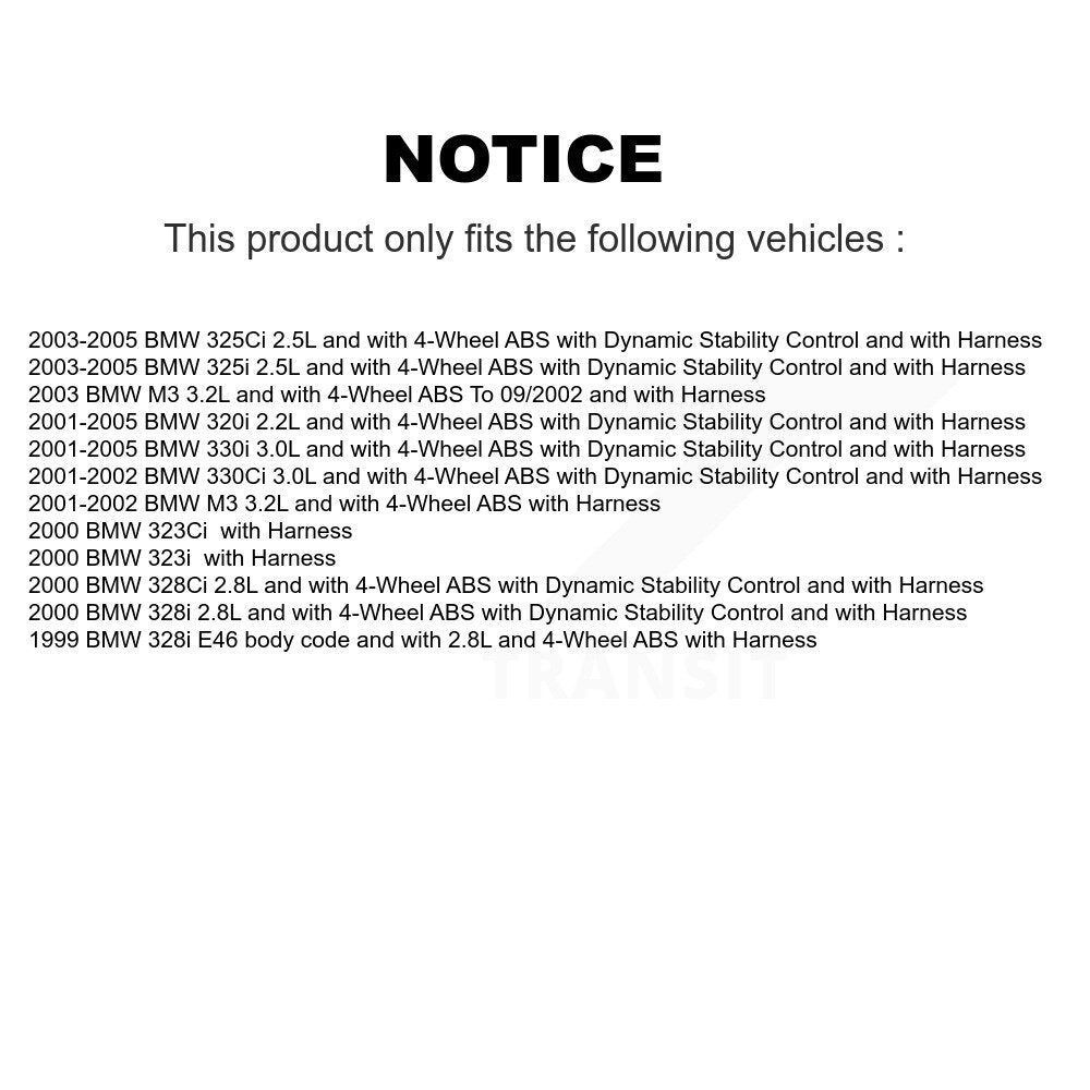 Wheel Hub Bearing & Sensor Front Kit For BMW 325i 325Ci 320i 330Ci M3 330i 328i
