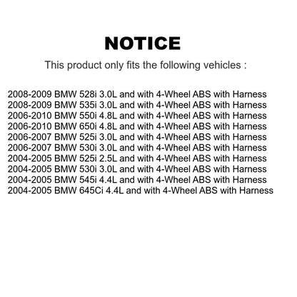 Wheel Hub Bearing & Sensor Front Kit For BMW 530i 650i 525i 645Ci 550i 528i 545i