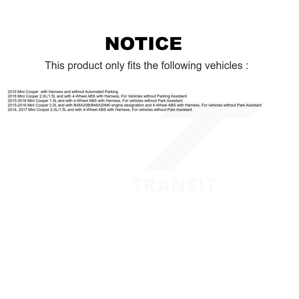 Wheel Hub Bearing And ABS Sensor Front Kit For Mini Cooper