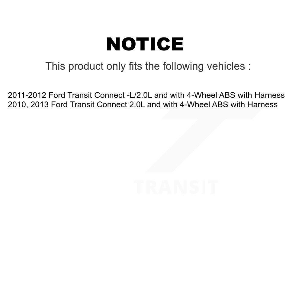 Wheel Bearing And ABS Sensor Front Kit For Ford Transit Connect with Harness