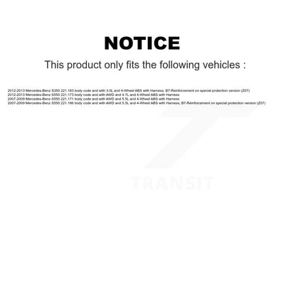 Wheel Bearing ABS Sensor Front Kit For 2012-2013 Mercedes-Benz S550 with Harness