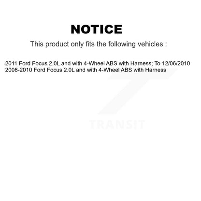 Wheel Bearing And ABS Sensor Front Kit For Ford Focus 2.0L with 4-Wheel