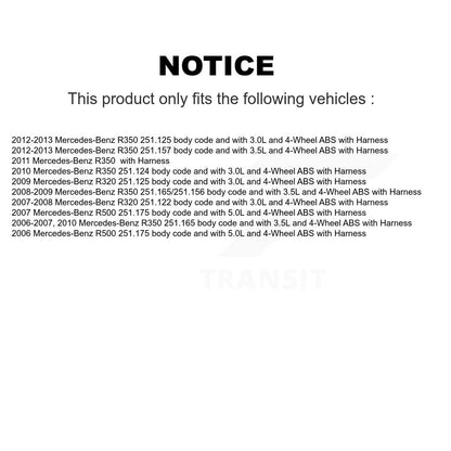 Wheel Bearing ABS Sensor Front Kit For Mercedes-Benz R350 R320 R500 with Harness