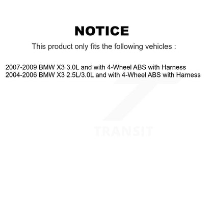 Wheel Bearing And ABS Sensor Front Kit For BMW X3 with Harness
