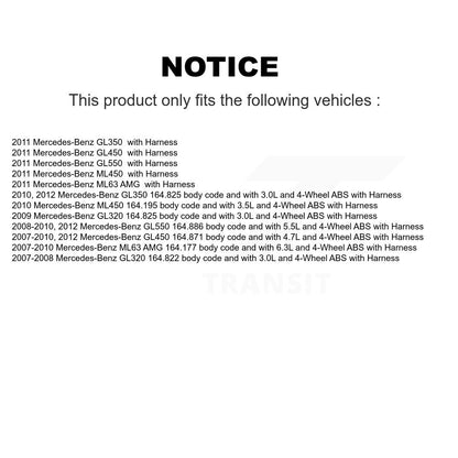 Wheel Bearing & Sensor Front Kit For Mercedes-Benz GL350 GL320 GL450 GL550 ML63