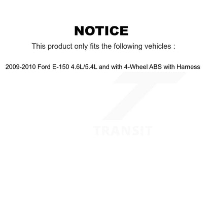Wheel Bearing & Sensor Rear Kit For 09-10 Ford E-150 4.6L/5.4L with 4-Wheel ABS