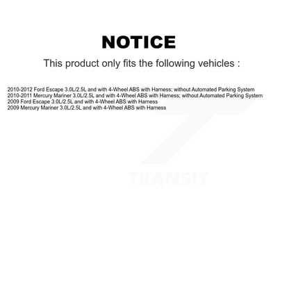 Wheel Bearing And ABS Sensor Rear Kit For Ford Escape Mercury Mariner