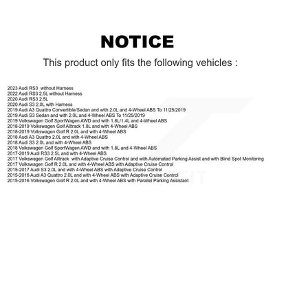 Wheel Hub Bearing & Sensor Rear Kit For Volkswagen Audi Golf SportWagen R A3 S3