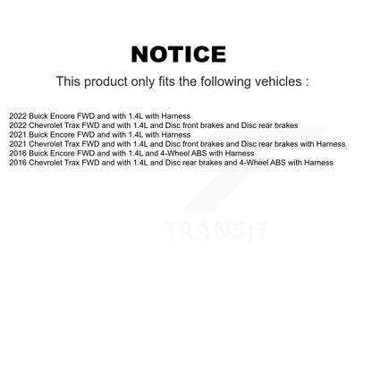 Wheel Hub Bearing And Extra ABS Sensor Rear Kit For Buick Encore Chevrolet Trax