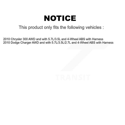 Wheel Hub Bearing & Sensor Rear Kit For Dodge Charger Chrysler 300 with Harness