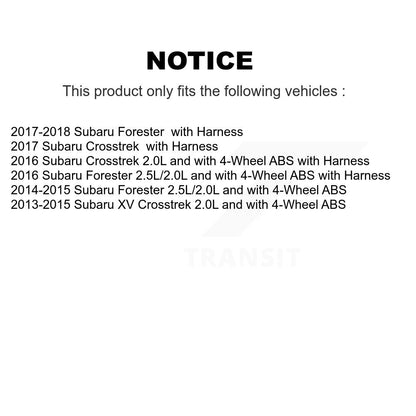 Wheel Hub Bearing And ABS Sensor Rear Kit For Subaru Forester XV Crosstrek