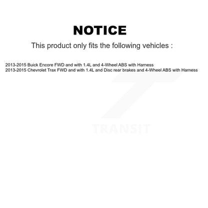 Wheel Hub Bearing & Sensor Rear Kit For Chevrolet Trax Buick Encore with Harness