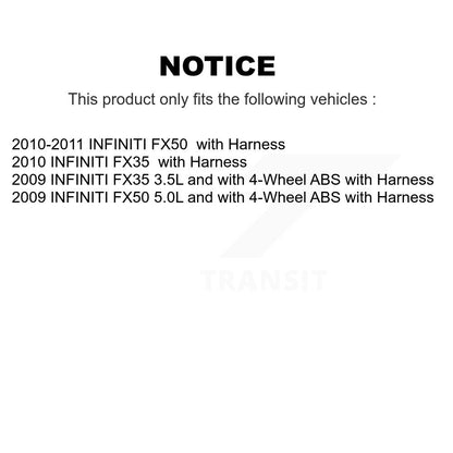 Wheel Hub Bearing And ABS Sensor Rear Kit For INFINITI FX35 FX50 with Harness