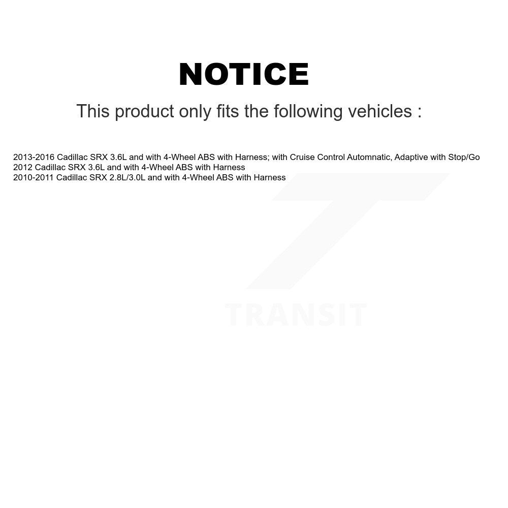 Wheel Hub Bearing And ABS Sensor Rear Kit For Cadillac SRX