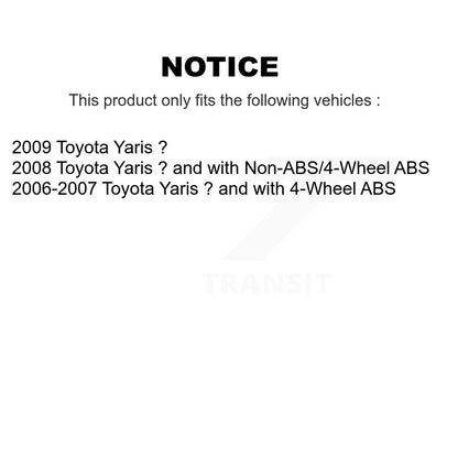 Wheel Hub Bearing And Extra ABS Sensor Rear Kit For Toyota Yaris