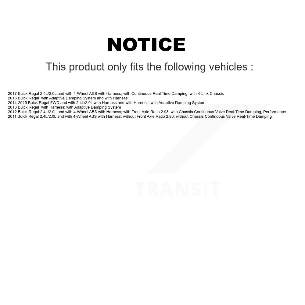 Wheel Hub Bearing And ABS Sensor Rear Kit For Buick Regal