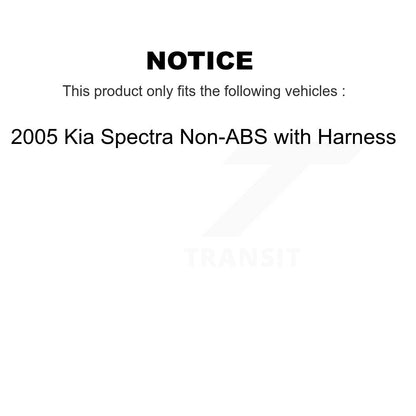 Wheel Hub Bearing ABS Sensor Rear Kit For 2005 Kia Spectra Non-ABS with Harness