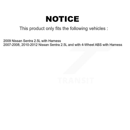 Wheel Hub Bearing And ABS Sensor Rear Kit For Nissan Sentra with Harness