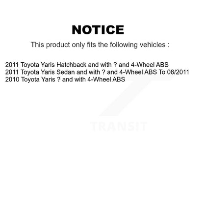 Wheel Hub Bearing And Extra ABS Sensor Rear Kit For Toyota Yaris