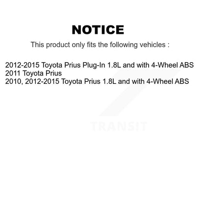 Wheel Hub Bearing And Extra ABS Sensor Rear Kit For Toyota Prius Plug-In